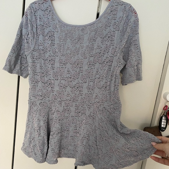 Free People peplum lace top - Picture 3 of 4
